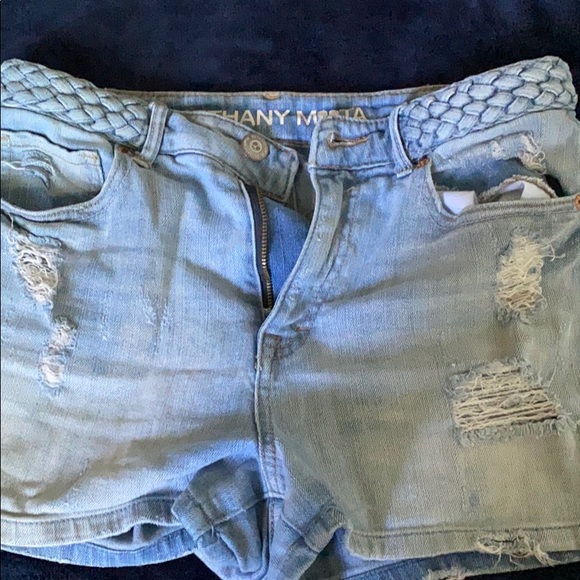 High-waisted Denim Shorts - Picture 1 of 2